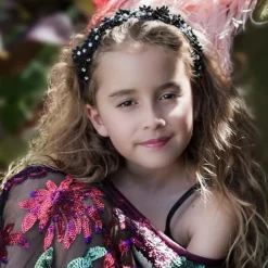 Sienna Likes To Party Girls Black Floral Hairband Clearance