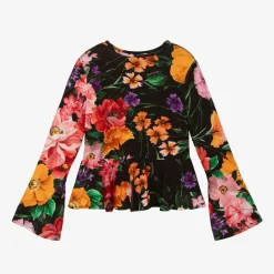 Dolce amp; Gabbana Girls Black Floral Top Hot