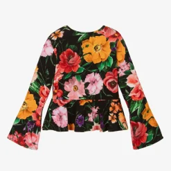 Dolce amp; Gabbana Girls Black Floral Top Hot