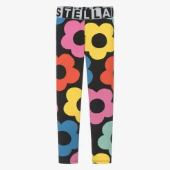 Stella McCartney Kids Girls Black Flower Leggings Online