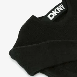 DKNY Girls Black Fluffy Knit Jumper Online