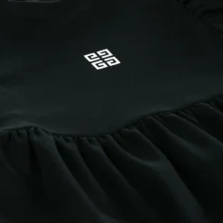 Givenchy Girls Black 4G Logo Cotton Dress