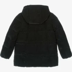 Mayoral Girls Black Hooded Puffer Coat New