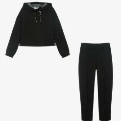 Mayoral Girls Black Hooded Tracksuit Online