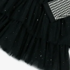 Beau KiD Girls Black Houndstooth Knitted Dress Discount