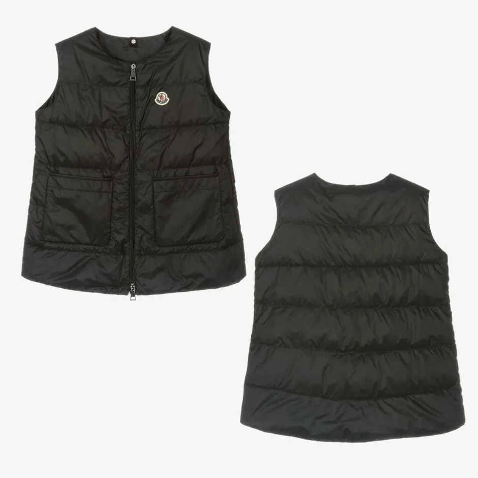 Moncler Enfant Girls Black Ioudith Coat & Down-Padded Gilet Online