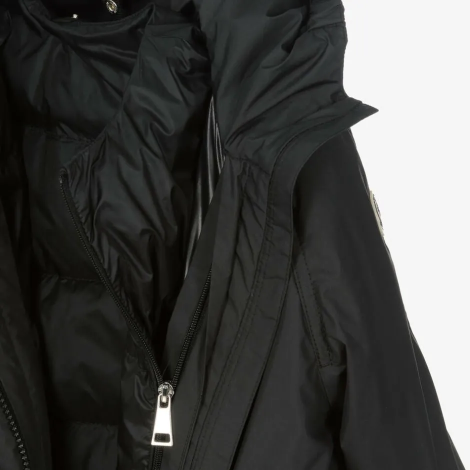Moncler Enfant Girls Black Ioudith Coat & Down-Padded Gilet Online