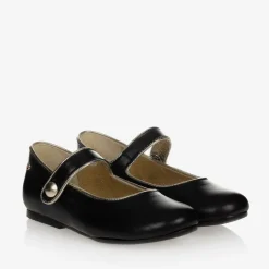 Manuela de Juan Girls Black Leather Pumps Online