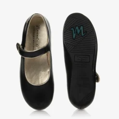 Manuela de Juan Girls Black Leather Pumps Online