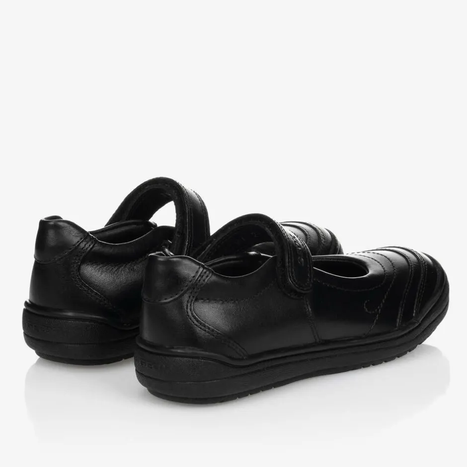 Geox Girls Black Leather Shoes