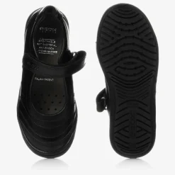 Geox Girls Black Leather Shoes