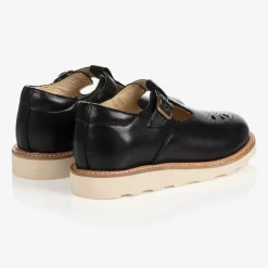 Young Soles Girls Black Leather Shoes New