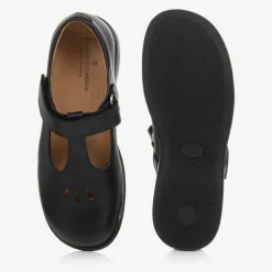 Childrens Classics Girls Black Leather T-Bar Shoes Best