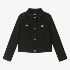 Versace Girls Black Medusa Jacket Clearance