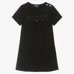 Versace Girls Black Milano Jersey Dress Sale