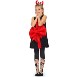 Wauw Capow Girls Black Organic Cotton Gingerbread Tights Best