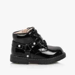 Mayoral Girls Black Patent Faux Leather Boots Best