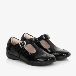 Lelli Kelly Girls Black Patent Leather Bar Shoes Clearance