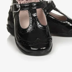 Lelli Kelly Girls Black Patent Leather Bar Shoes Clearance