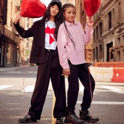 DKNY Girls Black Patent Leather Loafers Sale