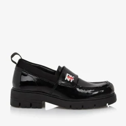 DKNY Girls Black Patent Leather Loafers Sale
