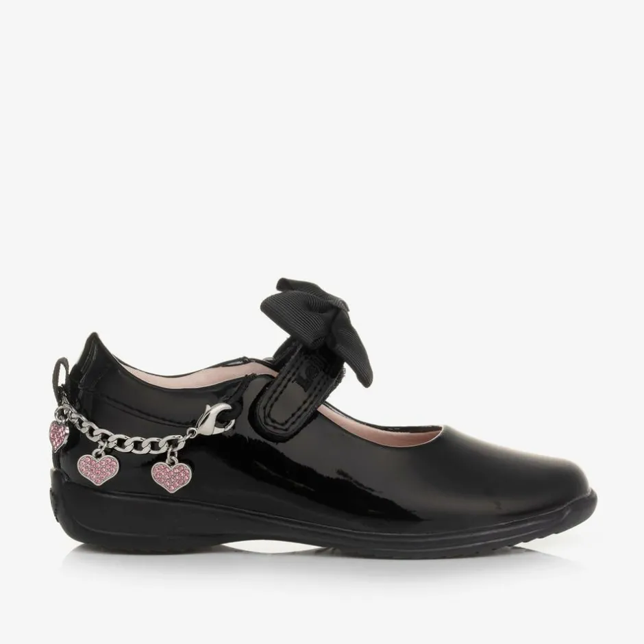 Lelli Kelly Girls Black Patent Leather Bar Shoes