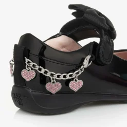 Lelli Kelly Girls Black Patent Leather Bar Shoes