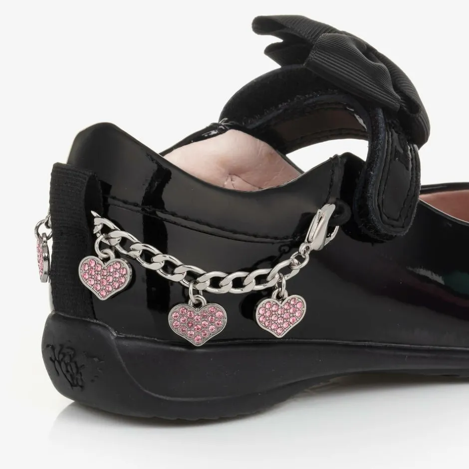 Lelli Kelly Girls Black Patent Leather Bar Shoes