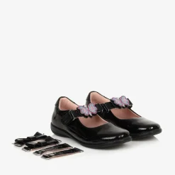 Lelli Kelly Girls Black Patent Leather Bar Shoes Clearance
