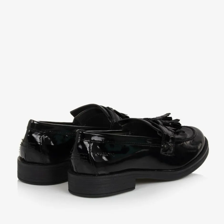 Geox Girls Black Patent Leather Loafers Sale