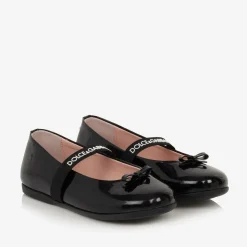 Dolce amp; Gabbana Girls Black Patent Leather Pumps New