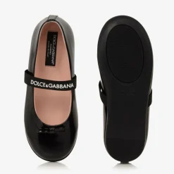 Dolce amp; Gabbana Girls Black Patent Leather Pumps New