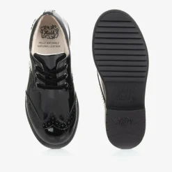 Lelli Kelly Girls Black Patent Leather Brogue Shoes Clearance