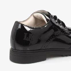 Lelli Kelly Girls Black Patent Leather Brogue Shoes Clearance