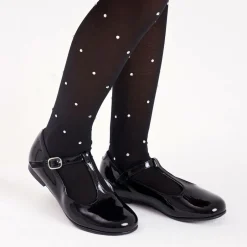 Beatrice amp; George Girls Black Patent Leather T-Bar Shoes Discount