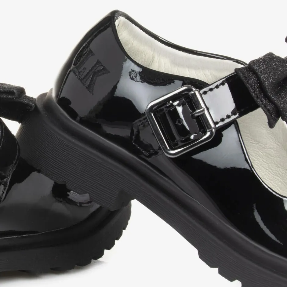 Lelli Kelly Girls Black Patent Leather Bar Shoes