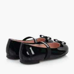Dolce amp; Gabbana Girls Black Patent Leather Ballerina Flats Clearance