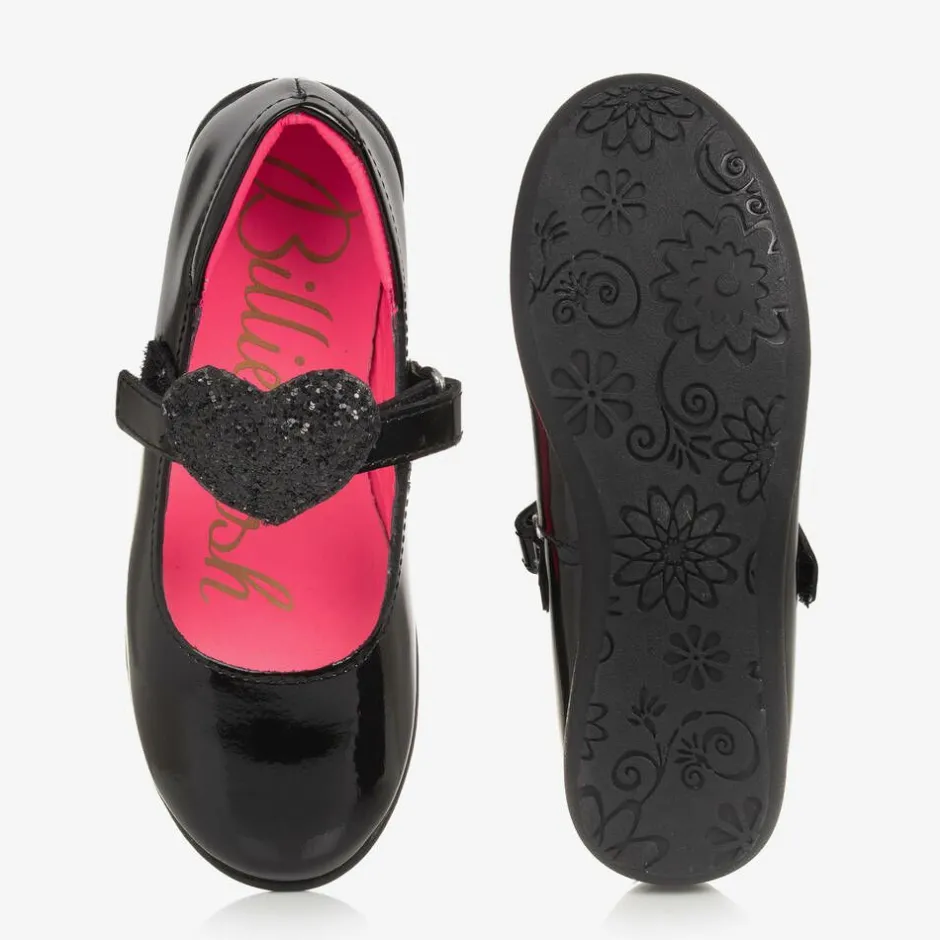 Billieblush Girls Black Patent Leather Bar Shoes Clearance