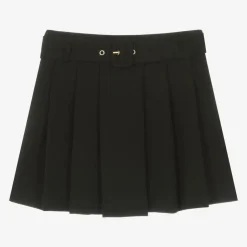 iDO Junior Girls Black Pleated Crêpe Skirt Hot