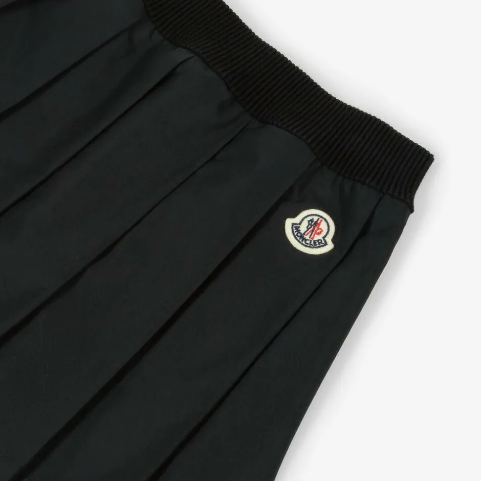 Moncler Enfant Girls Black Pleated Skirt Hot