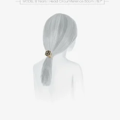 David Charles Girls Black Rose Hair Elastic (4cm) Hot