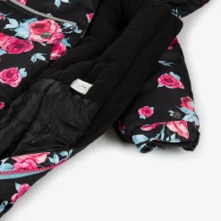 Deux par Deux Girls Black Roses Snowsuit Set Best