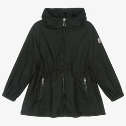 Moncler Enfant Girls Black Ruffle Wete Coat
