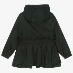 Moncler Enfant Girls Black Ruffle Wete Coat