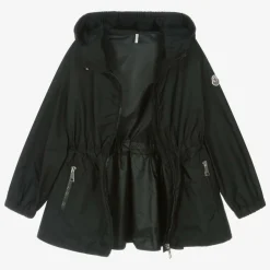 Moncler Enfant Girls Black Ruffle Wete Coat
