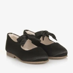 Mayoral Girls Black Satin Bow Shoes Hot