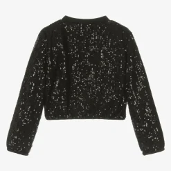 Mayoral Girls Black Sequin Zip-Up Top Sale