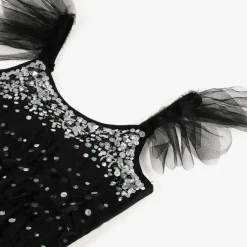 Tutu du Monde Girls Black Sequinned Tulle Costume Hot