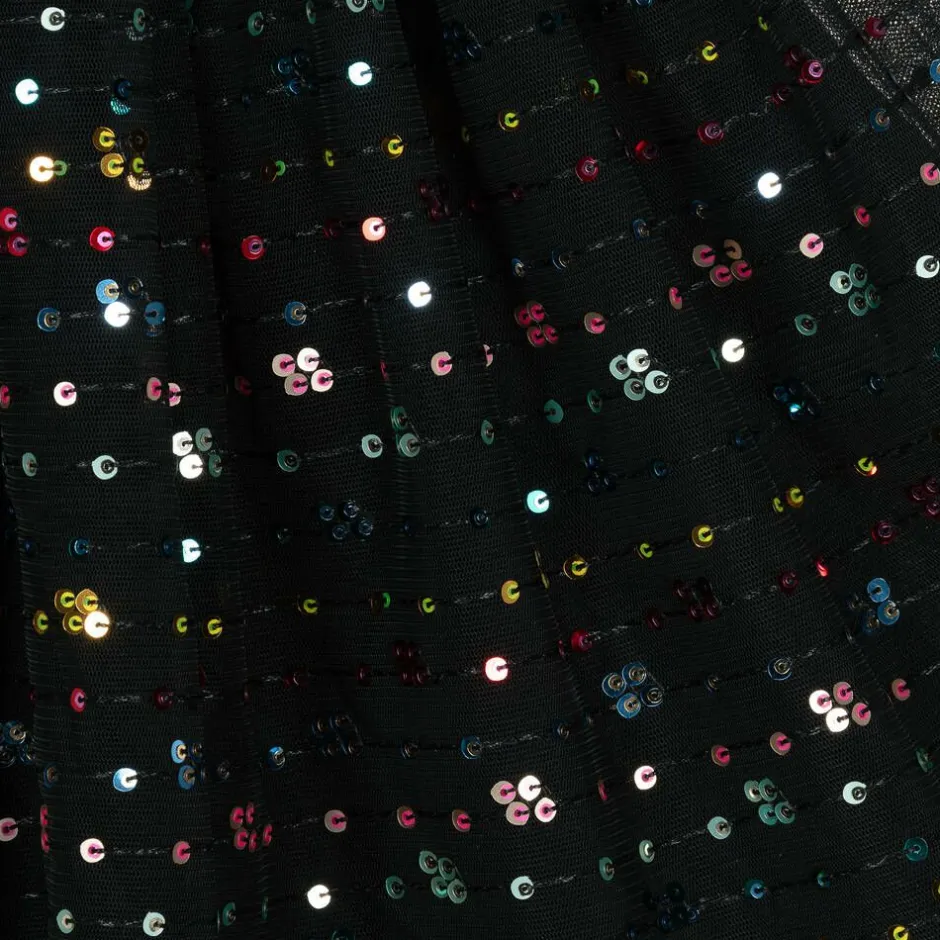 AIGNER Girls Black Sequinned Tulle Skirt New
