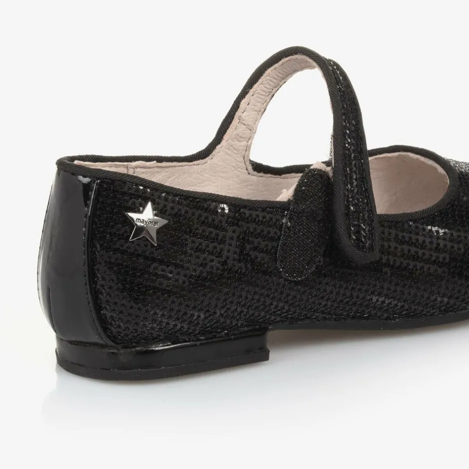 Mayoral Girls Black Sequinned Velcro Shoes Sale